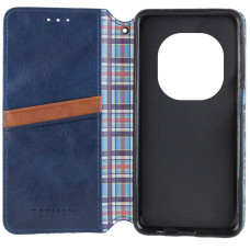 Чехол-книга Кожаный GETMAN Cubic Xiaomi Redmi Note 15 Pro Plus 5G, синий
