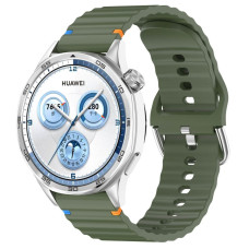 Ремешок силиконовый Wavy для Smart Watch 22mm, темно-оливковый