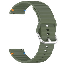Ремешок силиконовый Wavy для Smart Watch 22mm, темно-оливковый
