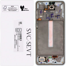 Дисплей с сенсорным экраном (модуль) Samsung A336 Galaxy A33 5G, белый с рамкой, сервисная упаковка, оригинал