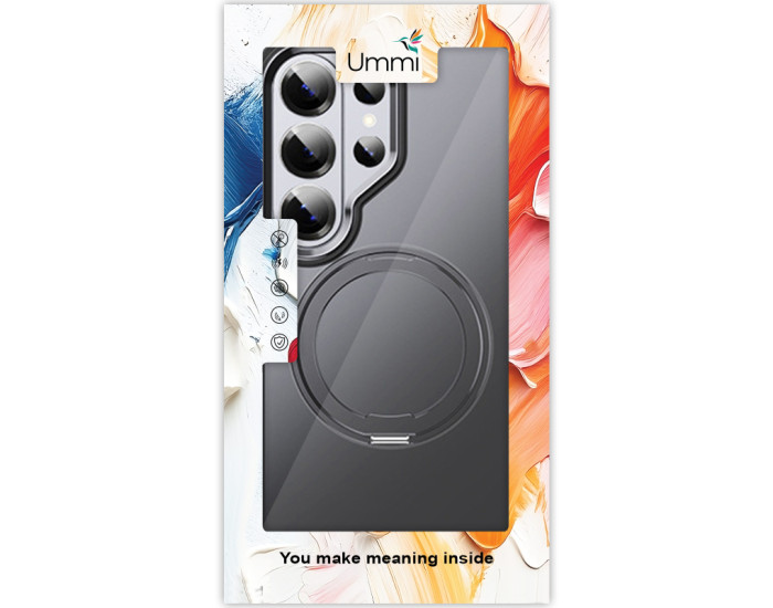 Чехол-силикон Ummi Stylish with MagSafe Ring Samsung S26 Ultra, черный