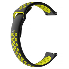 Ремешок силиконовый Active Air для Smart Watch 20 mm (черный/желтый)