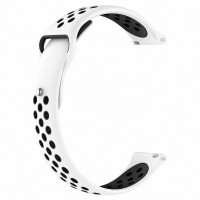 Ремешок силиконовый Active Air для Smart Watch 20 mm (белый/черный)