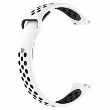 Ремешок силиконовый Active Air для Smart Watch 20 mm (белый/черный)