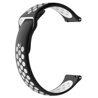 Ремешок силиконовый Active Air для Smart Watch 20 mm (черный/белый)