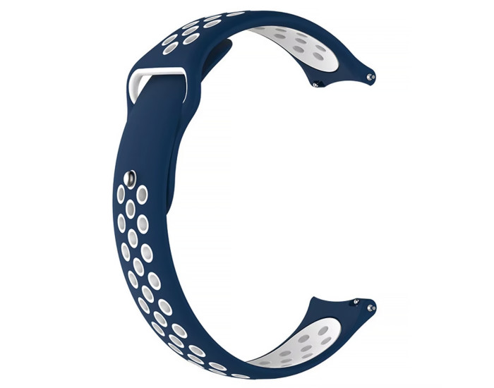 Ремешок силиконовый Active Air для Smart Watch 20 mm (темно-синий/белый)