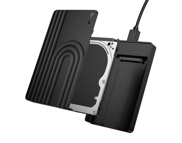 Внешний карман для накопителя HOCO HB55 USB3.0 2.5-inch SATA hard drive enclosure, черный