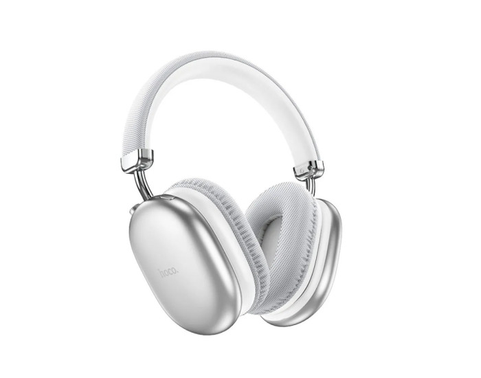 Беспроводные накладные наушники Bluetooth Hoco W35 Max Joy BT5.3/90 hours Silver