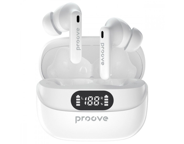 Бездротові навушники Bluetooth Proove Digital Pro TWS with ANC (APP) Білі