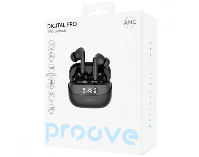 Бездротові навушники Bluetooth Proove Digital Pro TWS with ANC (APP) Білі