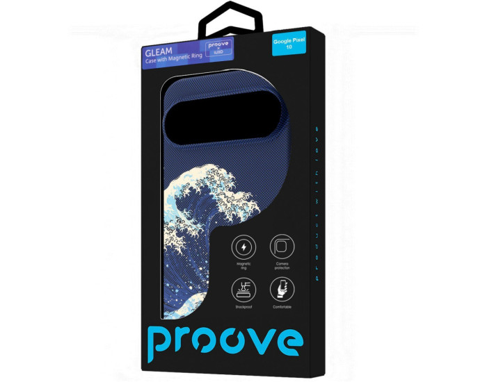 Чехол-силикон Proove Gleam Case with MagSafe Ring Google Pixel 10, Blue storm