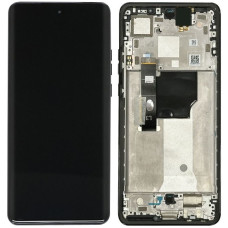 Дисплей с сенсорным экраном (модуль) Motorola XT2307-1 Edge 40 Neo, черный с рамкой, оригинал