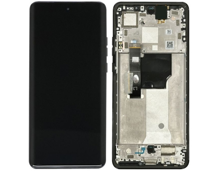 Дисплей с сенсорным экраном (модуль) Motorola XT2307-1 Edge 40 Neo, черный с рамкой, оригинал