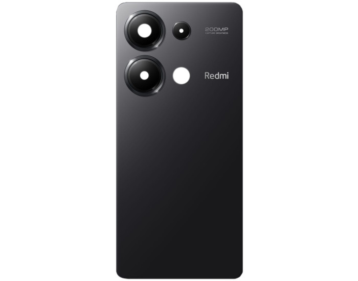Задня панель корпуси для Xiaomi Redmi Note 13 Pro 4G, Black з склом камери, оригінал