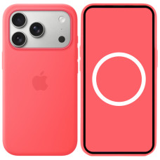 Чохол-силікон оригінал Full Soft Matte with MagSafe and Animation iPhone 17 Pro, яскрава гуава