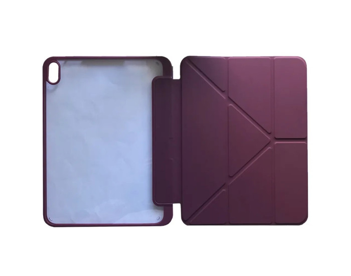 Чехол-книга на планшет Smart Case Clear + Stylus iPad 10/11-Generation 2022/2025 10.9, Dark red