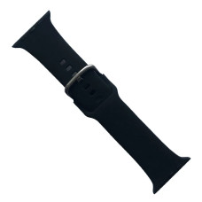 Ремешок для Apple Watch Silicone METAL CLAPS 42/44/45/46/49 mm, черный 
