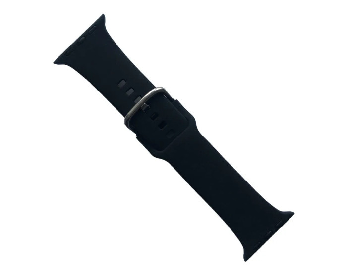 Ремешок для Apple Watch Silicone METAL CLAPS 42/44/45/46/49 mm, черный 