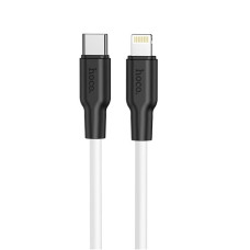 Кабель Hoco X21 Plus Silicone Lightning to Type-C 20W/3A/1m (Black/White)