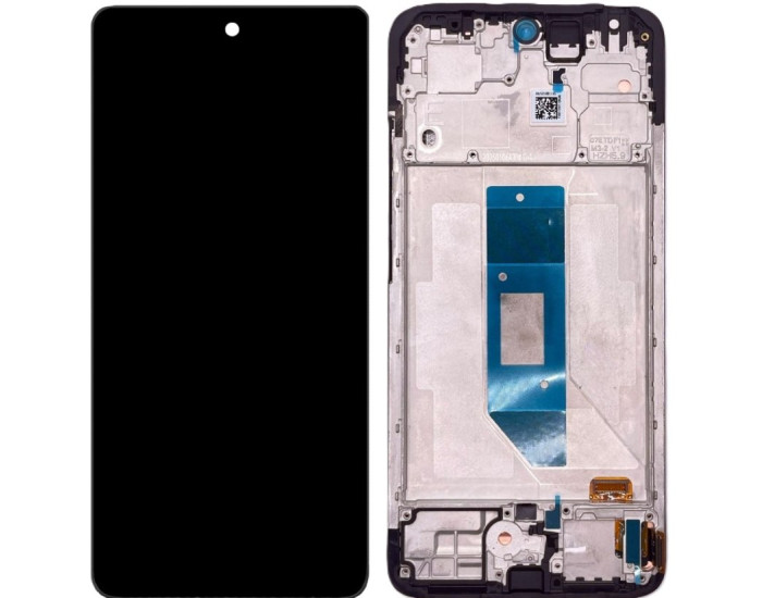 Дисплей с сенсорным экраном (модуль) Xiaomi Redmi Note 14 4G European 161mm, черный с рамкой, переклейка, сервисная упаковка GXQC 
