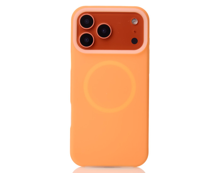 Чехол-силикон Liquid Silicone Full MagSafe iPhone 17 Pro Max, оранжевый