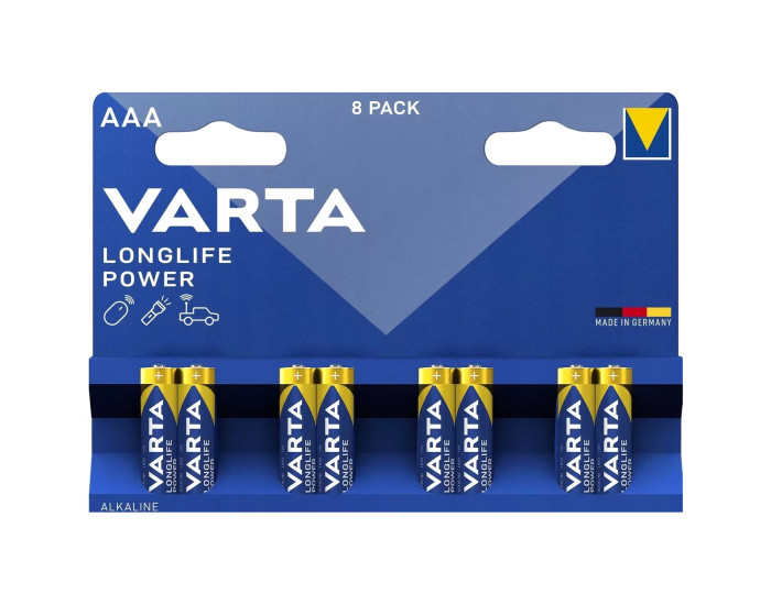 Батарейки VARTA LR03 (AAA) Longlife Power 8bl (цена за 1шт)