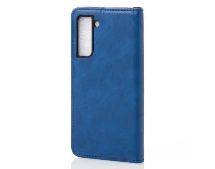 Чехол-книга DC ELEGANT Samsung S21 FE, темно-синий