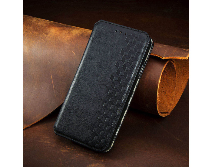 Чехол-книга кожаный GETMAN Cubic Xiaomi Redmi Note 11 (Global) /Note 11S, черный