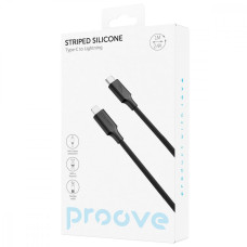 Кабель Proove Striped Silicone Type-C to Lightning (3A/1m) черный