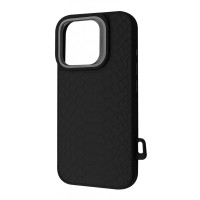 Чехол-силикон Kajsa Snake Pattern with MagSafe iPhone 16 Pro Max, черный