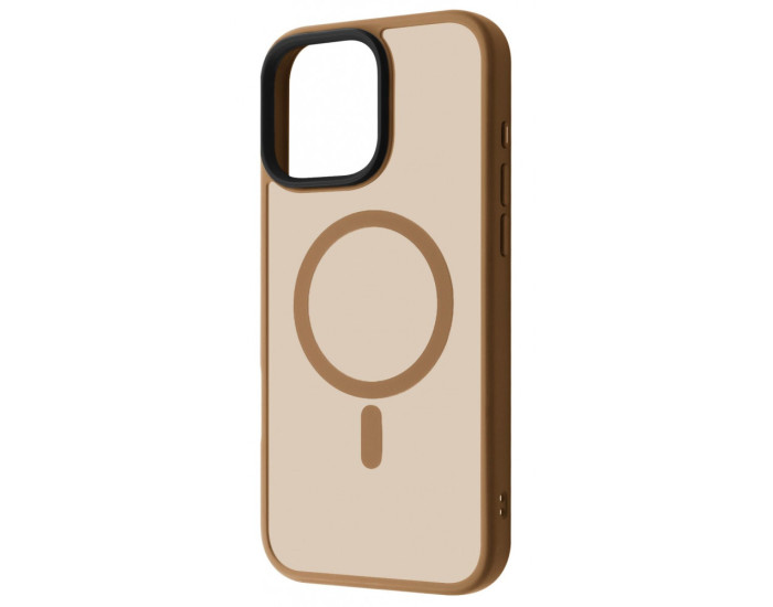 Чохол-силікон WAVE Matte Insane Case with MagSafe Ring iPhone 16 Pro Max, Desert titanium