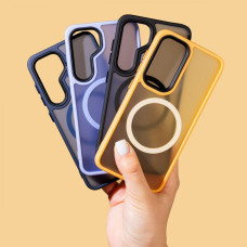 Чохол-силікон WAVE Matte Insane Case with MagSafe Ring Samsung S24/S25, чорний