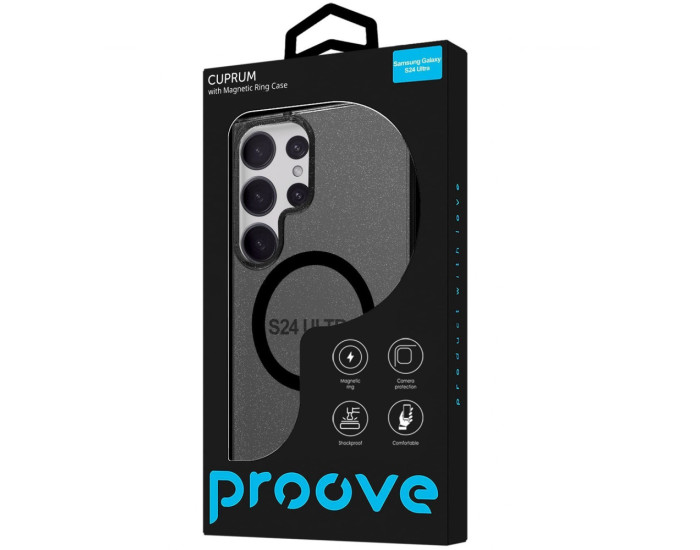 Чохол-силікон Proove Cuprum Case with MagSafe Ring Samsung S24 Ultra, чорний