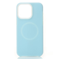 Чехол-силикон Liquid Silicone Full MagSafe iPhone 15, Blue fog
