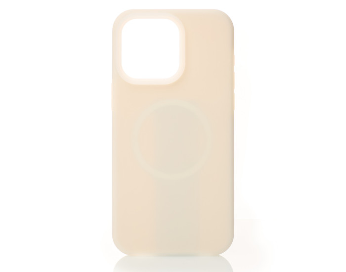 Чехол-силикон Liquid Silicone Full MagSafe iPhone 14 Pro Max, Cream