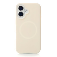 Чохол-силікон Liquid Silicone Full MagSafe iPhone 16, Cream