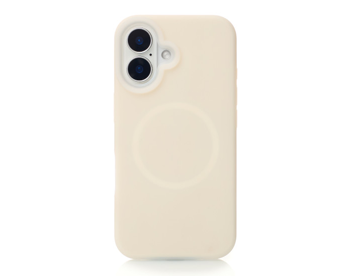 Чехол-силикон Liquid Silicone Full MagSafe iPhone 16, Cream