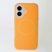 Чехол-силикон Liquid Silicone Full MagSafe iPhone 16, оранжевый