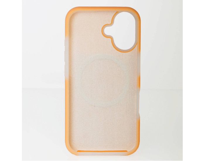 Чехол-силикон Liquid Silicone Full MagSafe iPhone 16, оранжевый