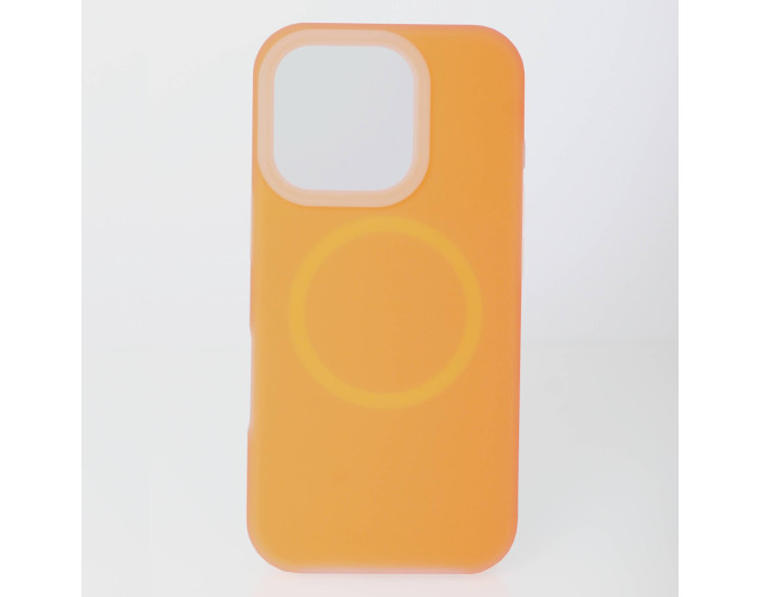 Чехол-силикон Liquid Silicone Full MagSafe iPhone 16 Pro, оранжевый