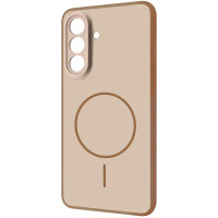 Чехол-силикон Proove Softline Case with MagSafe Ring Samsung S24 FE, бежевый