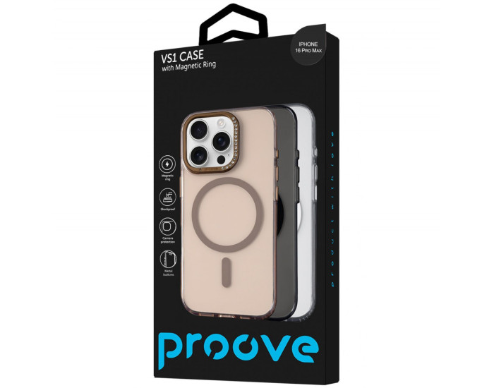 Чехол-силикон Proove VS1 Case with MagSafe Ring iPhone 16 Pro Max, белый