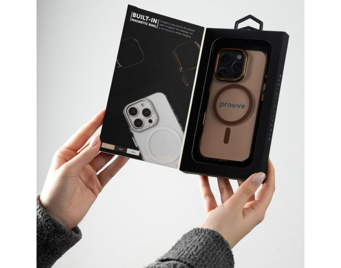 Чехол-силикон Proove VS1 Case with MagSafe Ring iPhone 16 Pro Max, белый
