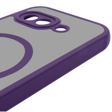 Чехол-силикон TPU Bloom with MagSafe Google Pixel 9A, фиолетовый