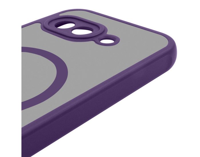 Чехол-силикон TPU Bloom with MagSafe Google Pixel 9A, фиолетовый