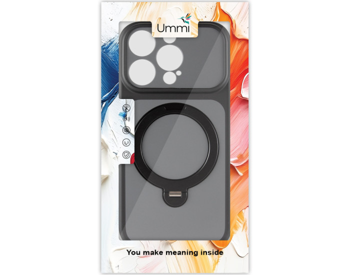 Чохол-силікон Ummi Full Camera with MagSafe HQ Ring iPhone 16 Pro Max, чорний