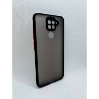 Чохол-силікон Gingle Matte Case Xiaomi Redmi Note 9 /Redmi 10X, Black/Red