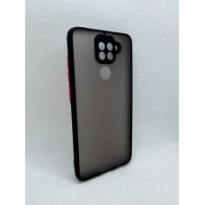 Чохол-силікон Gingle Matte Case Xiaomi Redmi Note 9 /Redmi 10X, Black/Red
