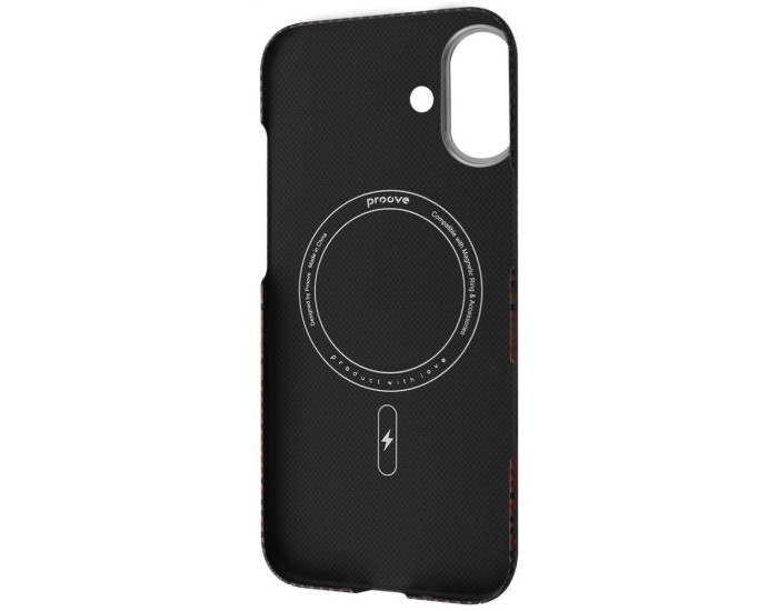 Чохол-силікон Proove Carbon Slim with MagSafe Ring iPhone 17, чорний