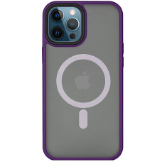 Чохол-силікон Metal Buttons with MagSafe iPhone 14 Pro Max, Темно-Фіолетовий